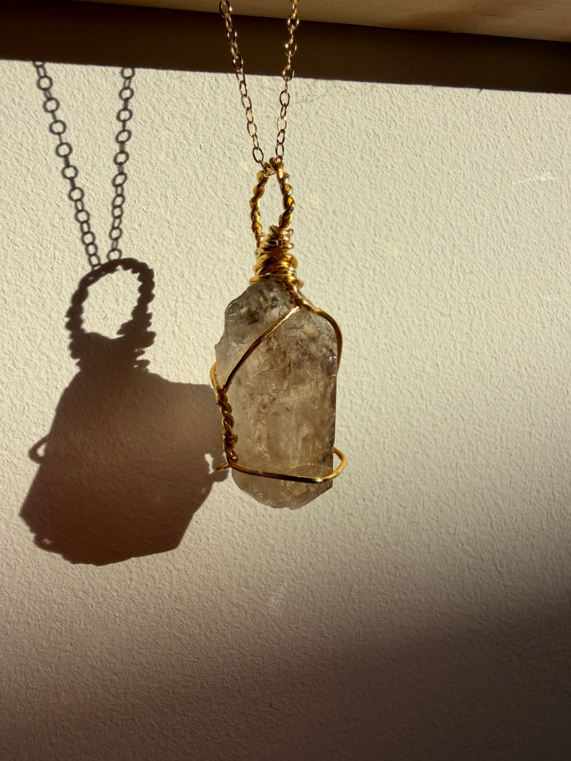Handmade Elestial Quartz Necklace view 1