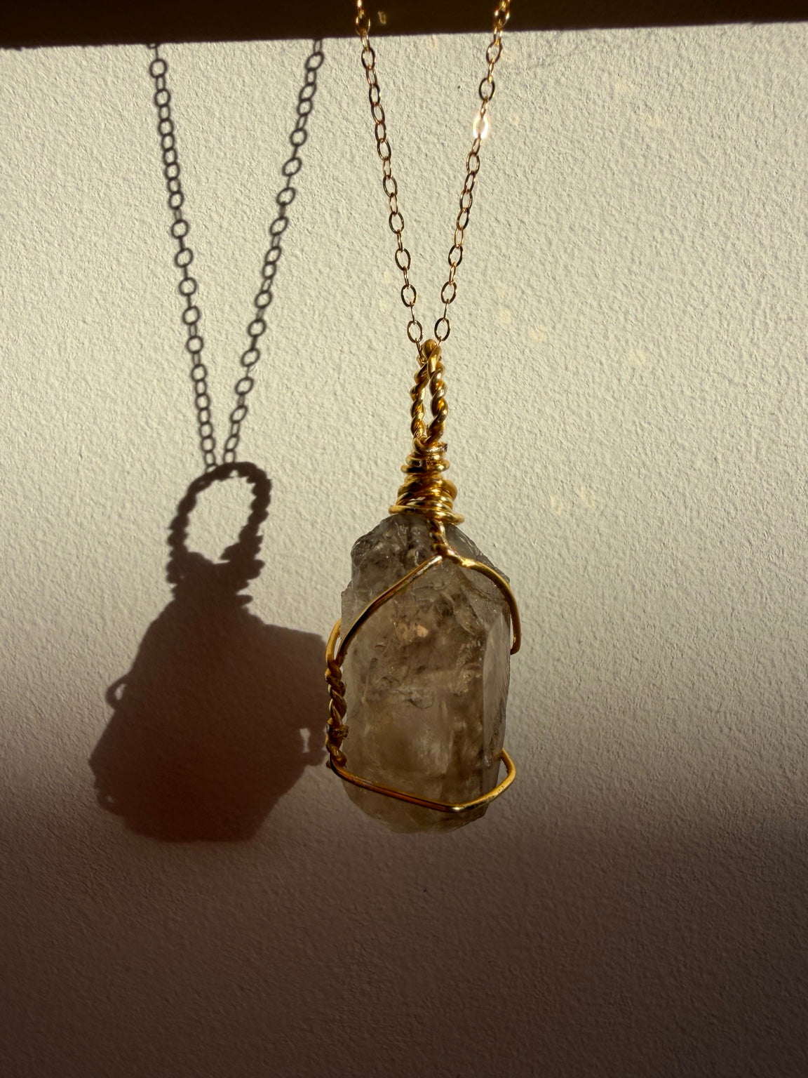 Handmade Elestial Quartz Necklace view 2