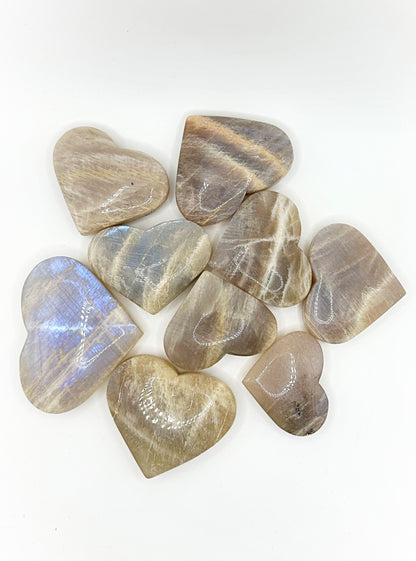 Blue Moonstone Hearts