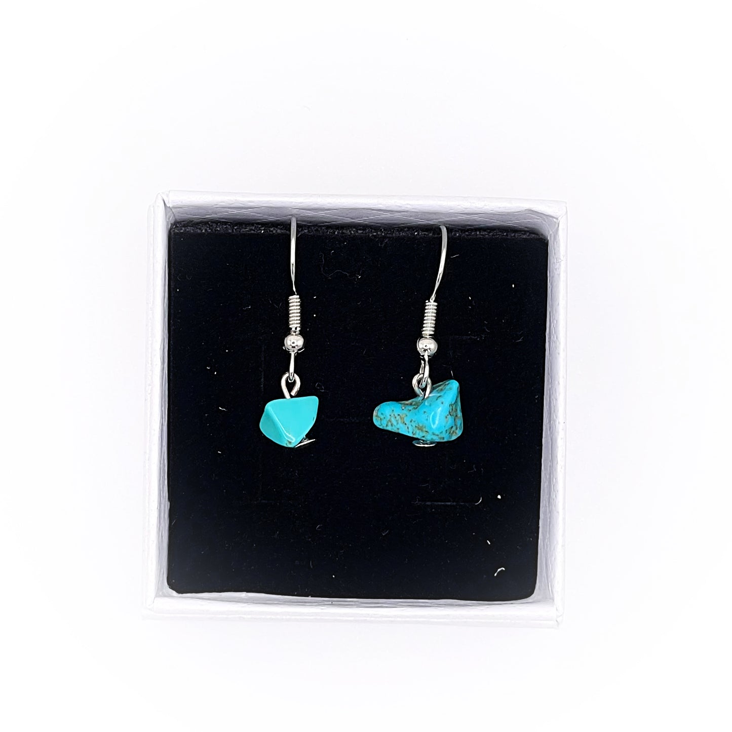 Turquoise Chip Drop Earrings