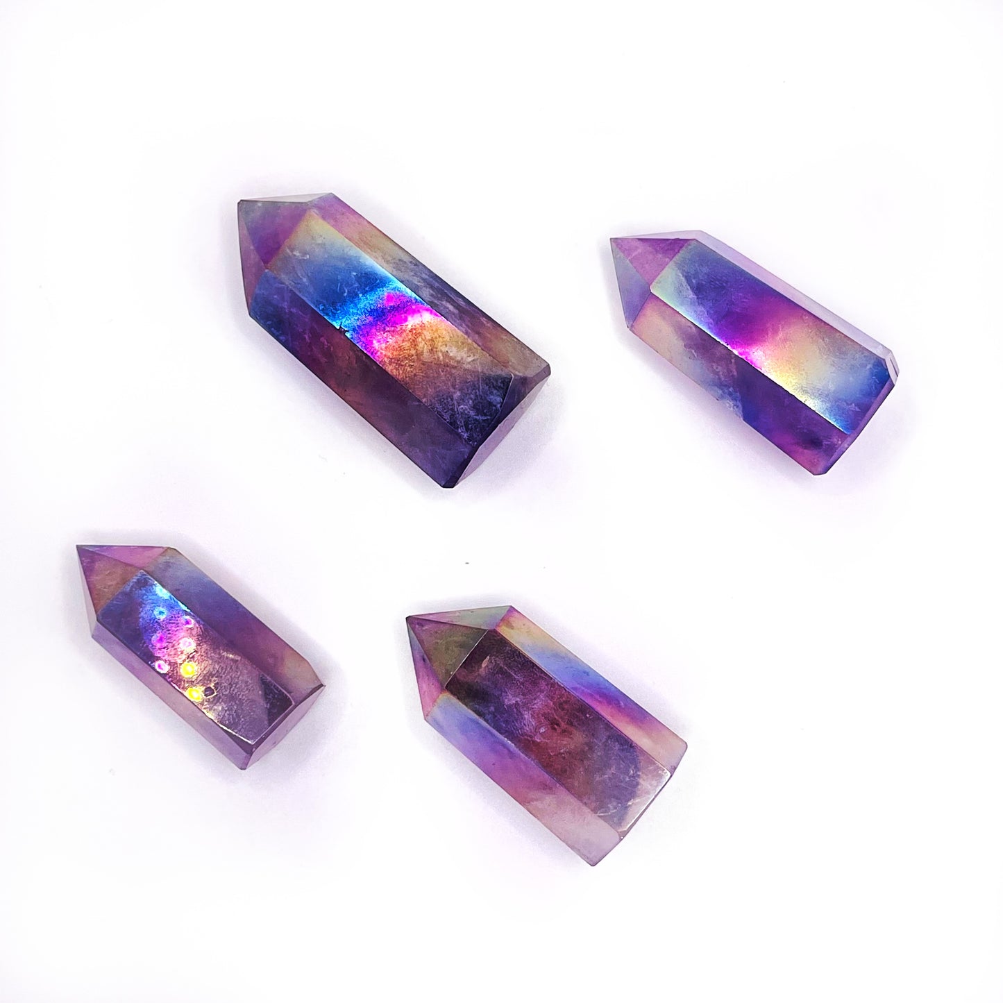 Aura Amethyst Points