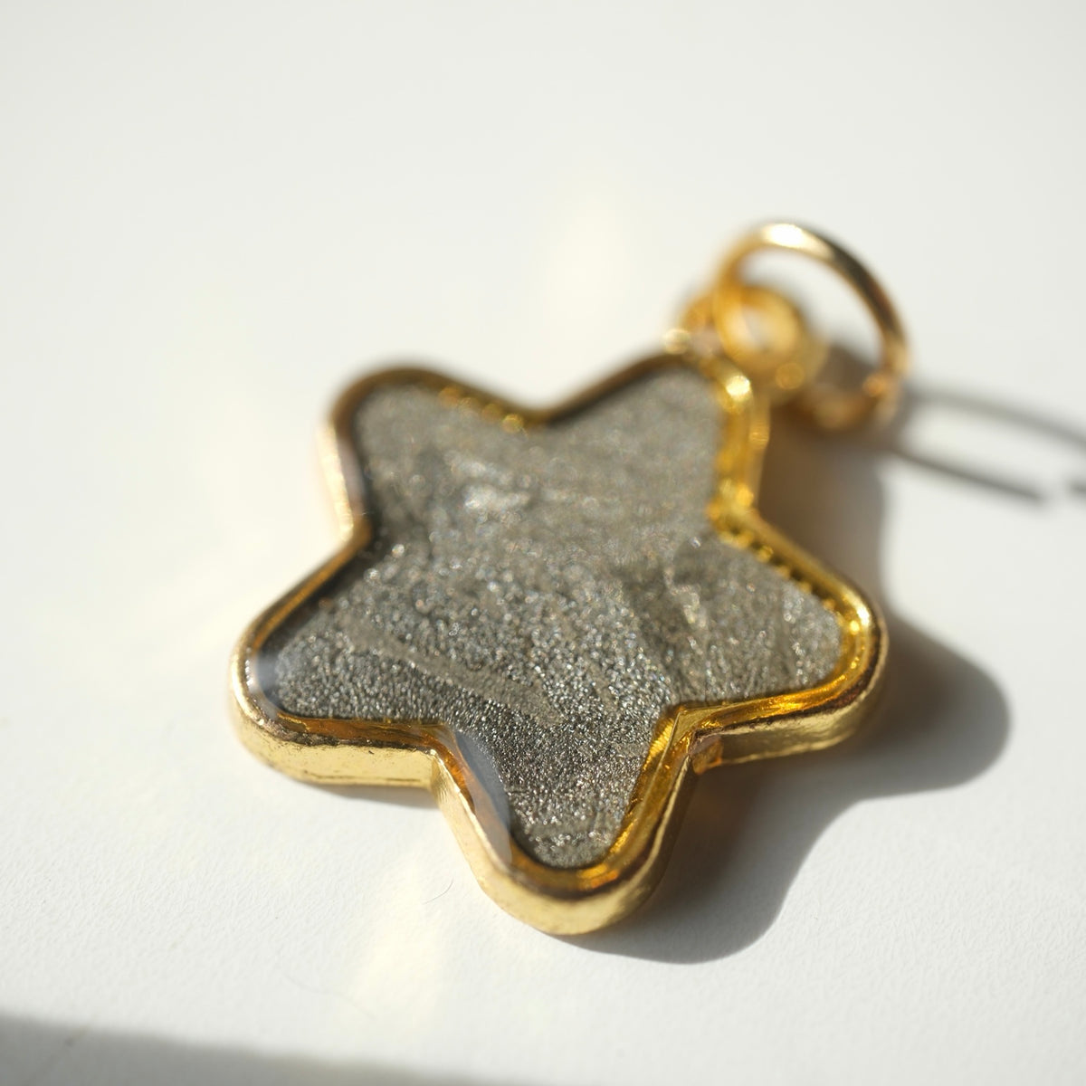 Close-up of the patterned Muonionalusta meteorite star centre