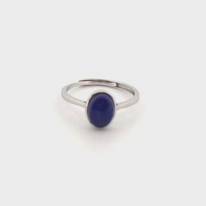 Lapis Lazuli S925 Adjustable Ring