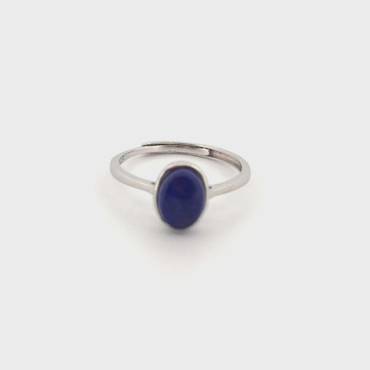 Lapis Lazuli S925 Adjustable Ring