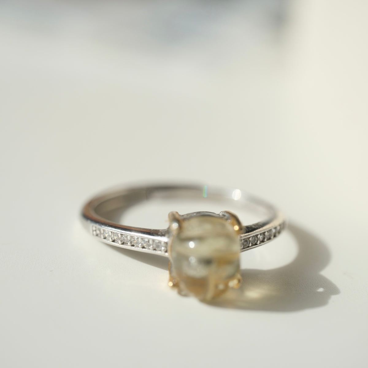 Scarab ring angled view