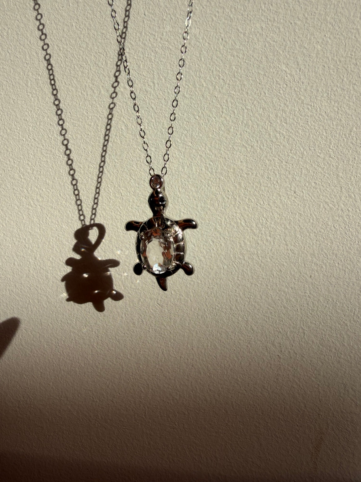 S925 Clear Quartz Turtle Necklace view 1