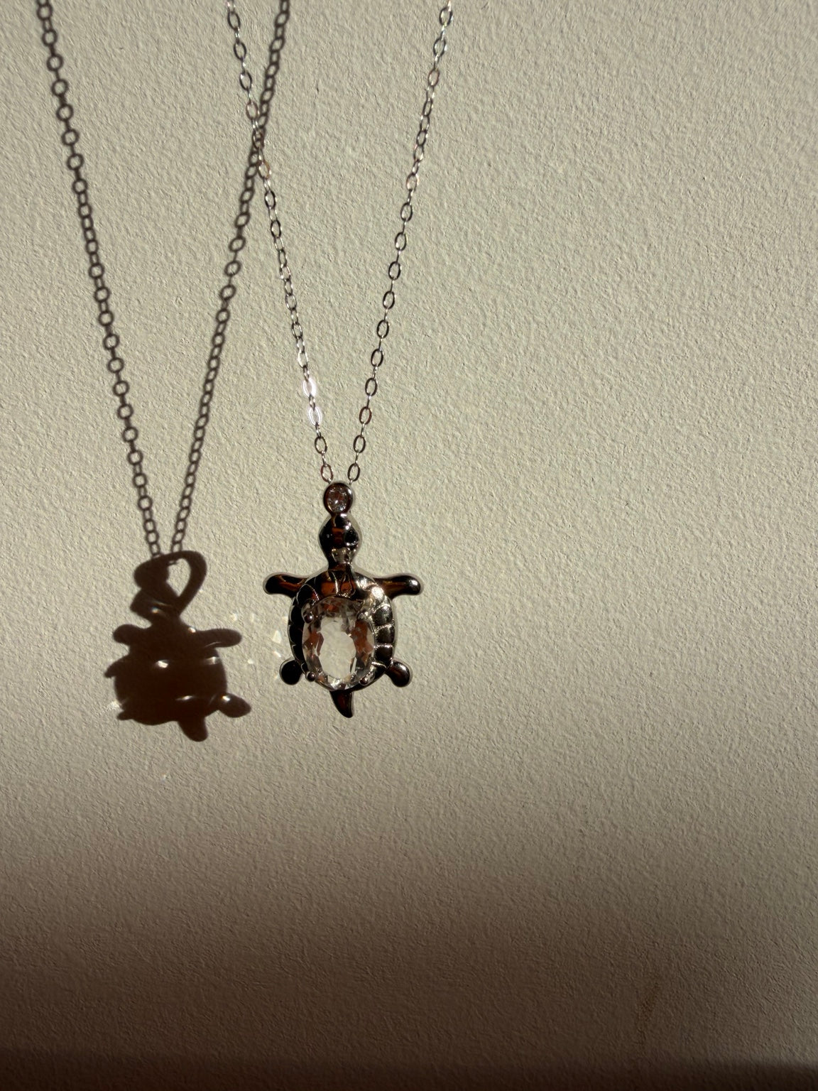 S925 Clear Quartz Turtle Necklace view 2