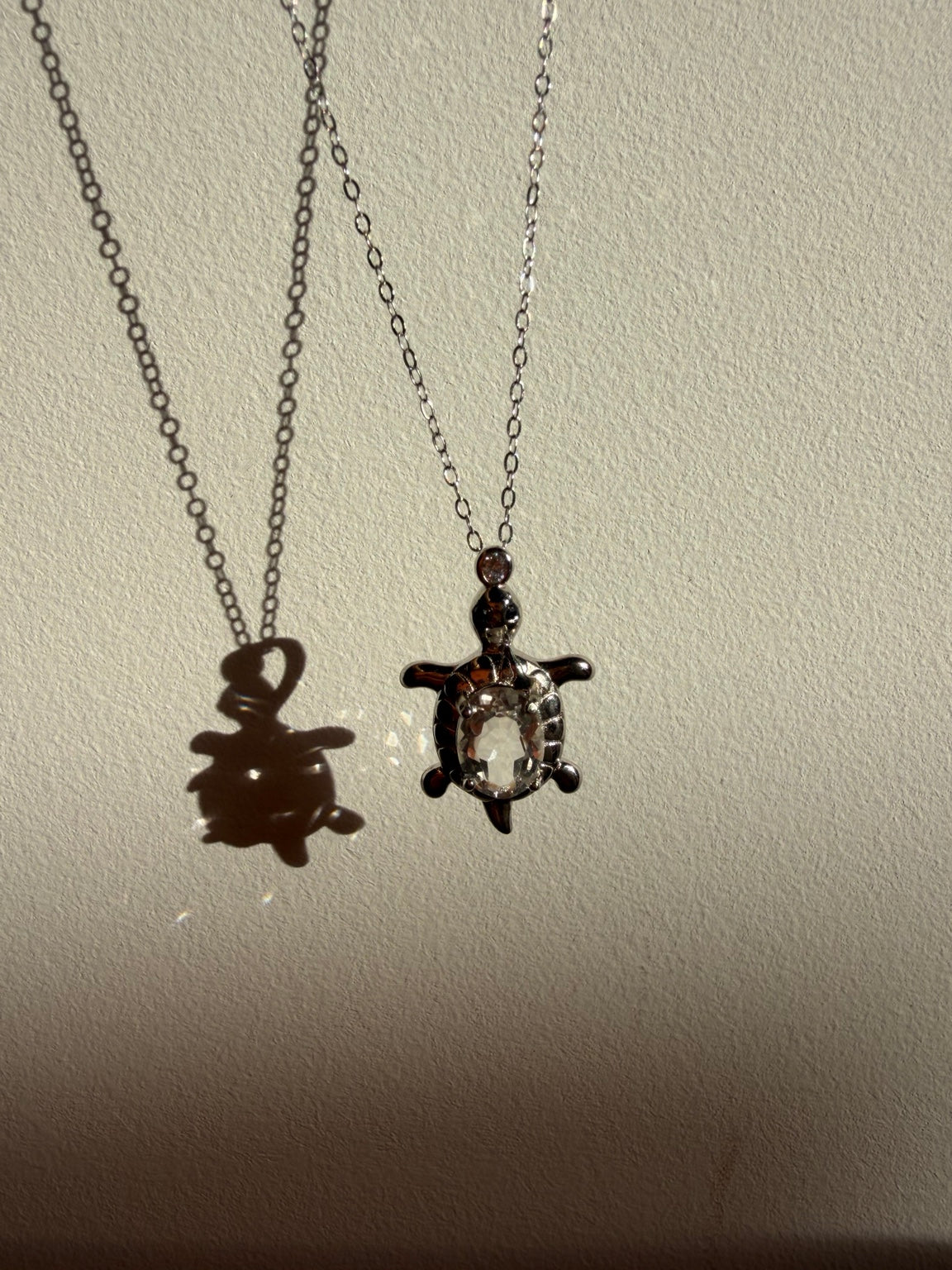 S925 Clear Quartz Turtle Necklace view 3