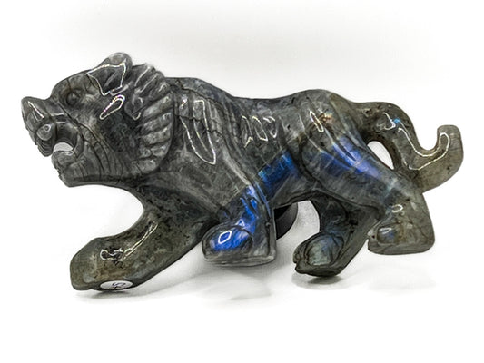 Labradorite Tiger Carving