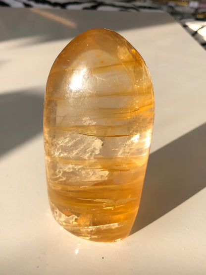 Smokey Quartz Freeform With Golden Healer Inclusions