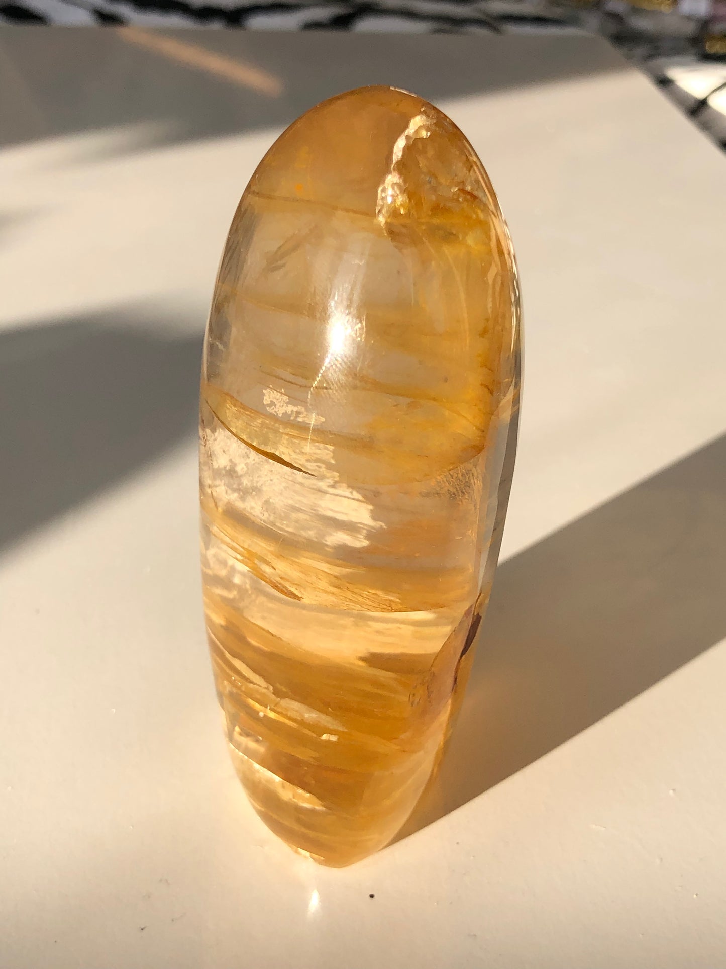 Smokey Quartz Freeform With Golden Healer Inclusions