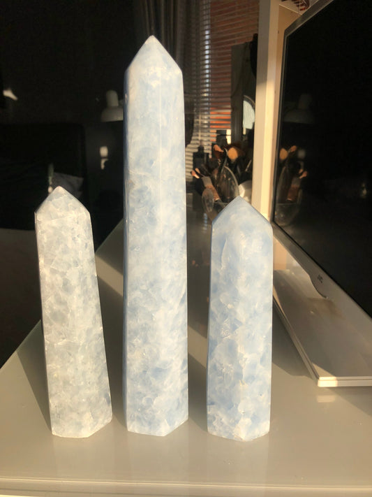 XL Celestite Towers Extra Large & Large Sizes