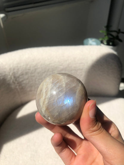 Moonstone Sphere Blue Flash