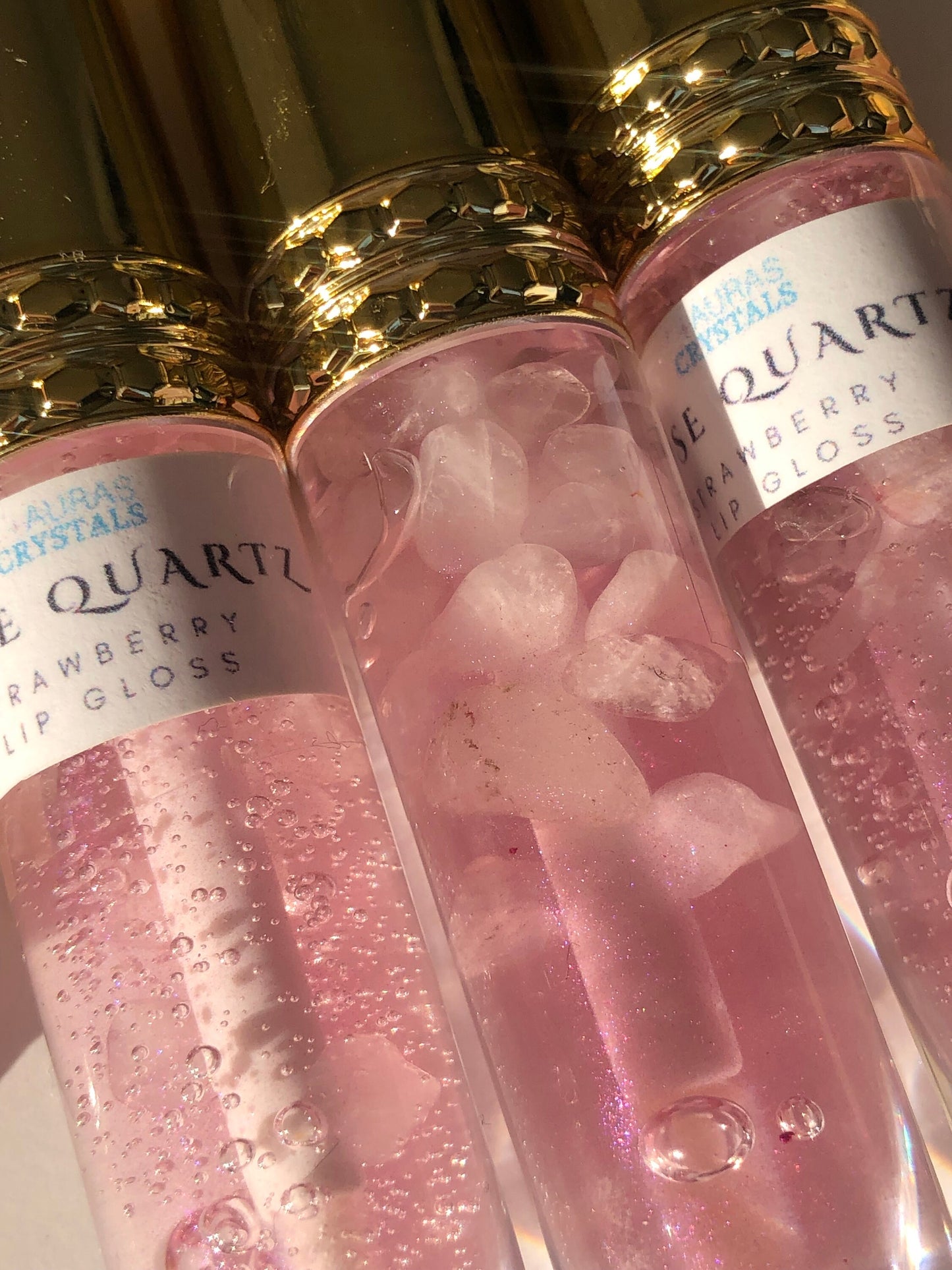 Rose Quartz Strawberry Lip Gloss