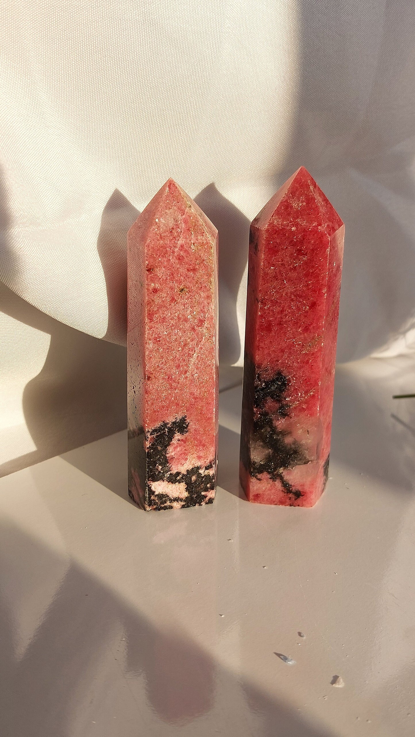 High Quality Rhodonite Towers