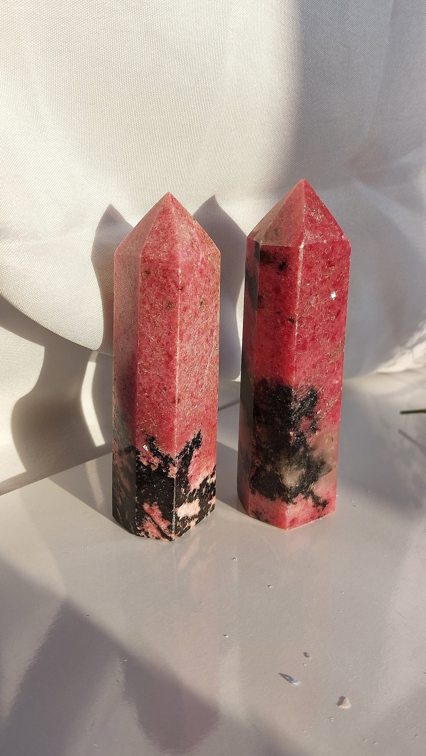 High Quality Rhodonite Towers